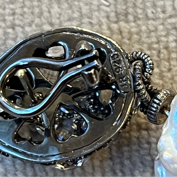 Judith Ripka SINGLE Earring Sterling & Pearl Pierced - Picture 6 of 13